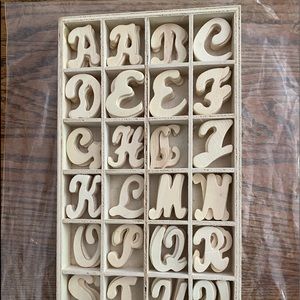 Wooden letter set